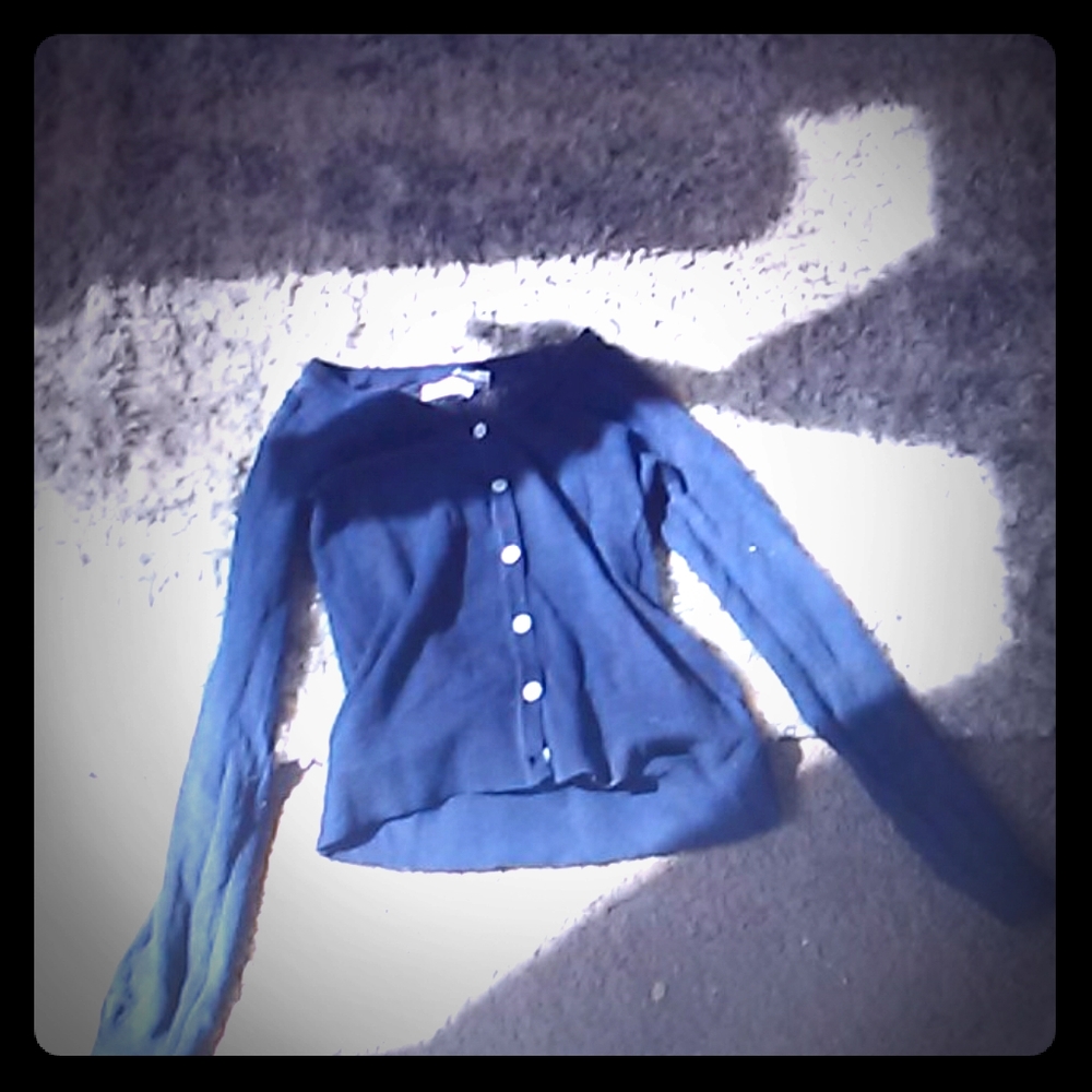 A  dark blue shirt